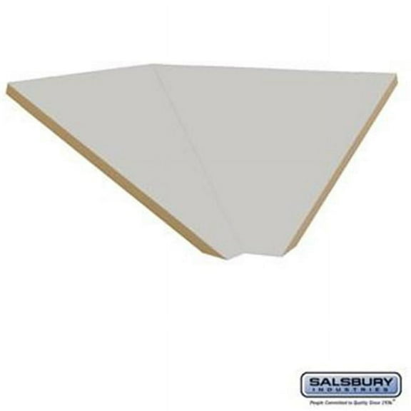 SalsburyIndustries 24 in. Deep Extra Wide Designer Wood Locker Corner Sloping Hood Filler - Gray