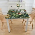 thumbnail image 3 of COMIO Hibiscus Flowers Summer Colorful Hawaiian Tropical Plants Palm Leaf Beauty Tablecloths White, 3 of 7