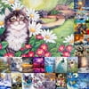 Goory Peacock Floral 5D Full Drill Diamond Painting Embroidery Cross Stitch DIY Kit