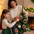 thumbnail image 4 of CPHDW7 4 Pack Vintage Christmas Tree Decorations, Acrylic Animal Pendants, Cozy Woodland Creatures Ornaments for Rustic Nature Themed Home Wreaths Tabletop, 4 of 5