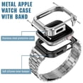 thumbnail image 3 of ALMNVO Stainless Steel Watch Band with Case Compatible with Apple Watch Series 9 8 745mm 41mm / Ultra 49mm / 6 5 4 SE 44mm 40mm, Rugged Strap with Metal Protective Bumper Cover for iWatch Band Men, 3 of 6