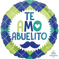 17 inch Te Amo Abuelito Anagram Foil Mylar Balloon - Party Supplies Decorations