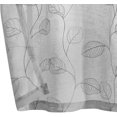 thumbnail image 7 of Curtainking Grey Sheer Valance Leaf Embroidered Farmhouse Kitchen Curtains for Small Window Topper Light Filtering Short Drape 1 Panel Rod Pocket 55" x 18", 7 of 7
