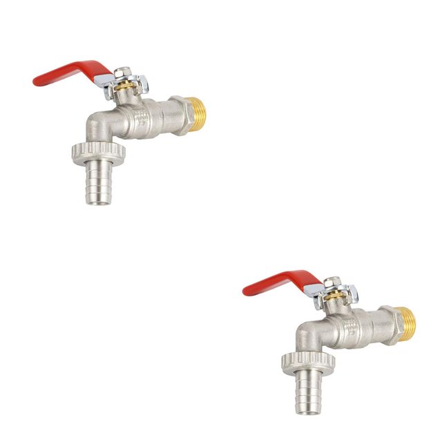 Inteprter Conector de manguera de válvula de bola de latón DN15, interruptor, accesorio de de riego con marca 2piezas