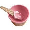 thumbnail image 1 of Panxico Tableware Kitchen Essentials Mini Ice Bowl With Spoon Dessert Bowl Wedding Dessert Cup Set Ice Party Children's Food Bowl With Spoon Sundae Yogurt Soup Pink, 1 of 9