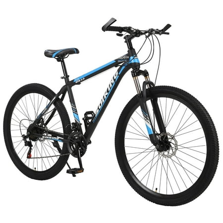 29 "21 speed high carbon steel mountain bike with front and rear disc brakes