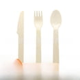 thumbnail image 1 of Cuchillo y tenedor desechables, cuchara, postre, tenedor de fruta, helado, leche, tenedor para pastel, juego de té para llevar de madera, cuchillo y tenedor, cuchara, 1 of 2
