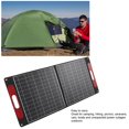 thumbnail image 3 of Monocrystalline Solar Panel, Durable 100W 16V Portable Folding Solar Panel IPX4 Waterproof Semi Flexible High Temperature   For Car For Camping, 3 of 8