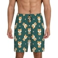 thumbnail image 2 of Daiia Cute Shiba Mens Woven Stretch Pajama Short,Short Pajama Pants-Medium, 2 of 9