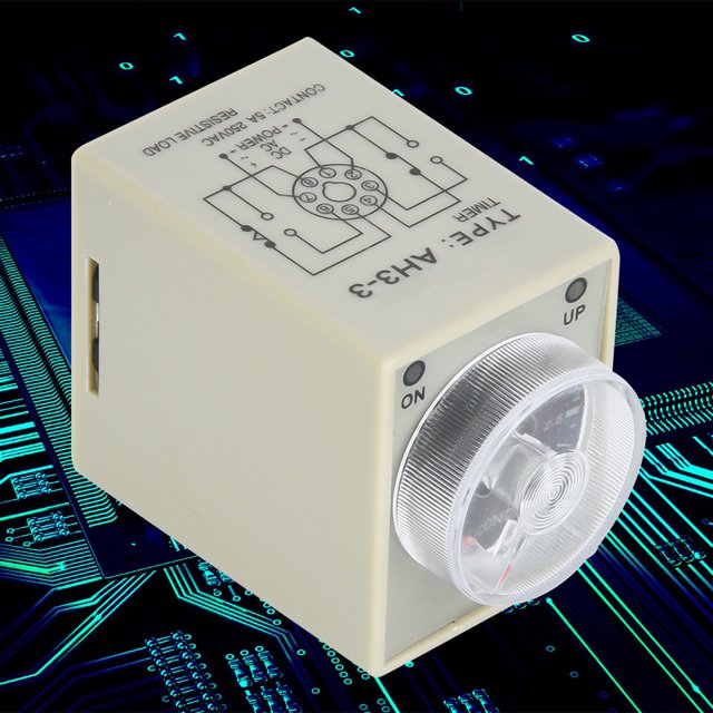 AH3-3, Stable Relais de Temporisation Résistif 8 Broches, Relais de Type Électronique pour Installation de Rails de 35 Mm Haute Précision