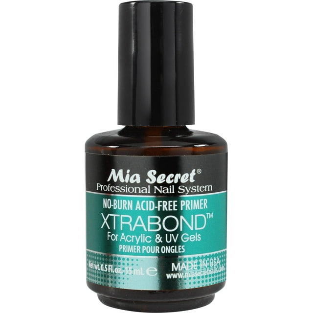 Mia Secret No Burn Acid Free Primer Xtra Bond Acrílico Uv Gel 0.5 Fl Oz