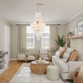 thumbnail image 6 of LUOLAX 15-Lights Golden Empire Crystal Chandelier Classic Lamp Ceiling Light 21×53 inch, 6 of 19