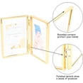 thumbnail image 3 of Gold Floating Frame ;x; Vertical Set For Picture x x x Tabletop Shelf Photo Frame Classy For Wedding Birthday Anniversary Home or Office Decor, 3 of 5