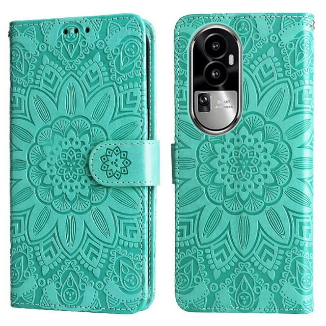 Funda tipo cartera GANGXUN para OPPO Reno 10 Pro 5G , diseño girasol, cuero PU, soporte, cierre magnético, tarjetero