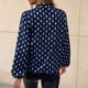 thumbnail image 4 of Tops Para Mujer Blusa Casual Elegante Camisas de Manga Larga Otoño Estampado de Lunares de Moda Cuello Redondo Pajarita Camiseta Suelta Odeerbi  ODB170092, 4 of 5