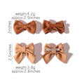 thumbnail image 4 of 4 Pcs/Set Barrette en Polyester Couleur Bonbon Solide pour Enfants Accessoires Cheveux tzw, 4 of 7
