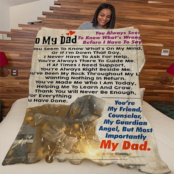 To My Father You Seen To Know What Is On My Mind Fleece Blanket Family,Birthday,Parents,Dad Gift, 30x40in Fleece Blanket