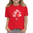thumbnail image 6 of Posijego Kids Valentines Day Shirts Cotton T-Shirt Girls Boys Cute Heart Graphic Soft Summer Short Sleeve Tees, 6 of 9