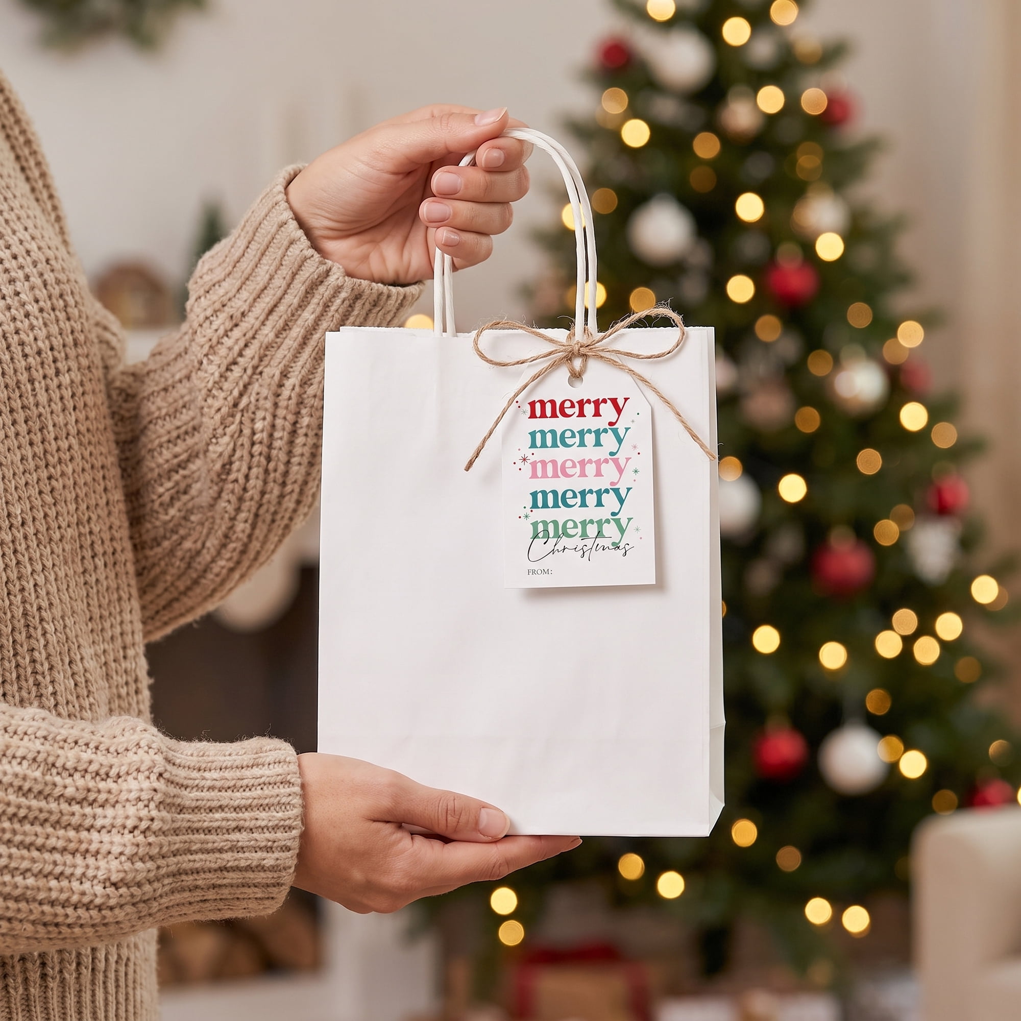 Unique Bargains 100Pcs Thick Gift Wrapping Tags with Twine Multicolor 2" x 3.1"