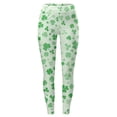 thumbnail image 3 of MKLEKYY Leggings deportivos para mujer con estampado del Día de San Patricio, pantalones de yoga atléticos para entrenamiento y fitness, 3 of 3