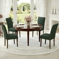 thumbnail image 5 of AFO Upholstered Dining Chairs Set of 4, Fabric Kitchen Side Chairs with Solid Wood Legs, Green, 5 of 7