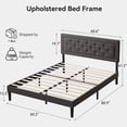 thumbnail image 3 of Sailvan Queen Bed Frame with Upholstered Headboard,Platform Bed Frame Queen Size ,  Button Tufted Headboard, No Box Spring Required,Noise Free, 1000 lbs Capacity, 3 of 11