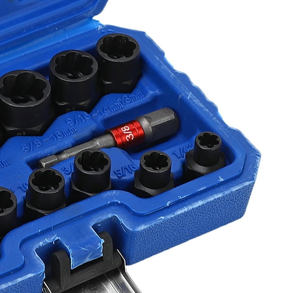 Damaged Bolt Extractor,14Pcs Nut Remover Extractor Hex Screw Socket Nut Remover Damaged Bolt Extractor Breakthrough Technology