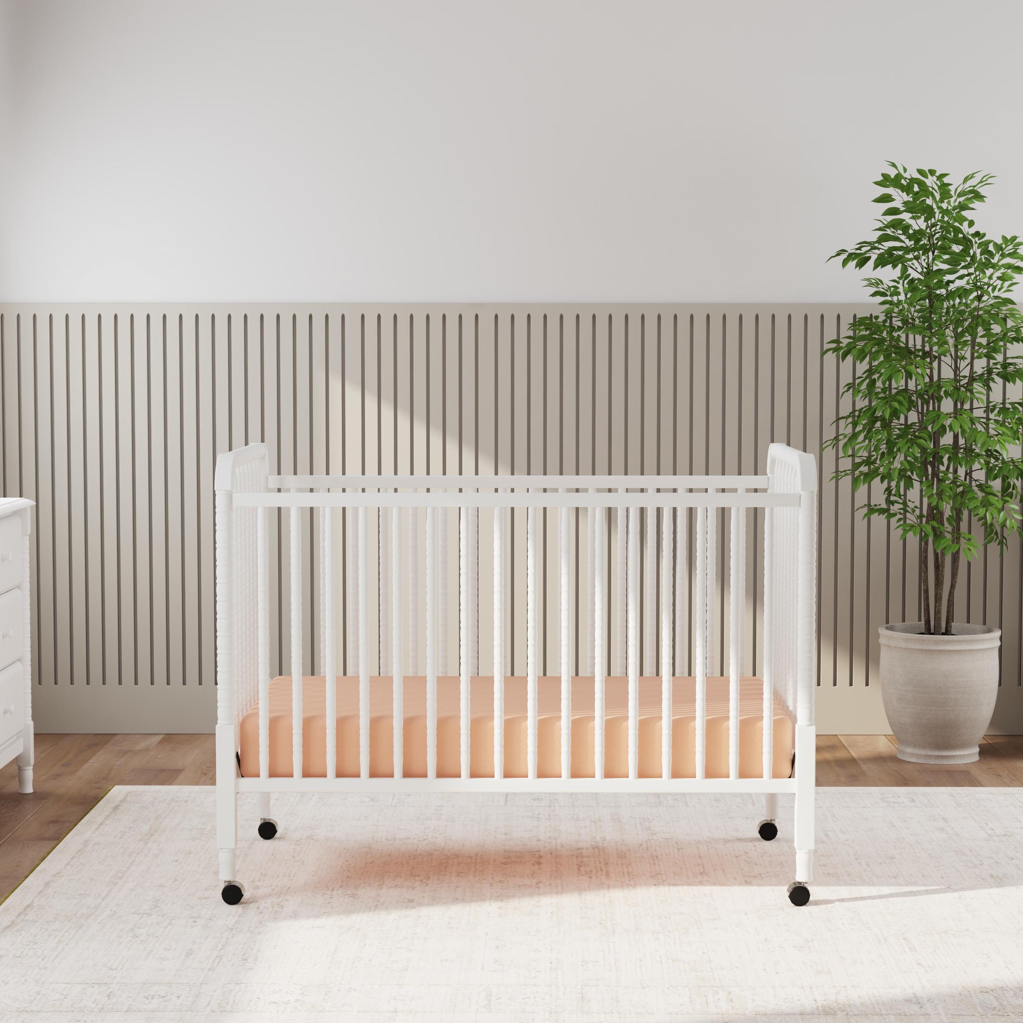 Jenny Lind Crib in White and Mattress