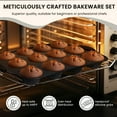 thumbnail image 5 of Kikcoin Bakeware Set, 21-Piece Baking Pans Set Carbon Steel Baking Sheet Pans for Kitchen with Silicone Handles, Nonstick Cookie Sheets, 5 of 11