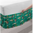 thumbnail image 2 of Nursery Bed Skirt, Fox Flying with Balloons in Night with Stars Clouds and Crescent Cartoon, Elastic Bedskirt Dust Ruffle Wrap Around for Bedding Decor, 4 Sizes, Multicolor, by Ambesonne, 2 of 2