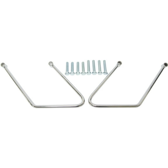 05-202 Saddlebag Supports Chrome Two Bolt Softail