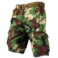 thumbnail image 5 of WTOBBY Men's Camouflage Work Shorts for Summer, Loose Casual Fit, Large Size with Multiple Pockets, 5-Inch Mid-Length, Belt-Free Comfort, Ideal for Outdoor Activities,Dark Green L, 5 of 5