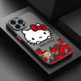 thumbnail image 1 of Cartoon Anime Cat Hello Kitty For Apple iPhone 14 13 12 11 XS Mini Pro Max 8 7 6S 6 XR X Plus Frosted Translucent Phone Case ZR, 1 of 7