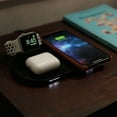 thumbnail image 4 of Mophie 3 in 1 Wireless Charge Pad - Qi Wireless 7.5W Charging Pad for Apple iPhone Airpods and Apple Watch - Polished Black (409903518), 4 of 8