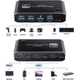 8K KVM Switch 4K 120Hz 2 Port HD KVM Switcher Box USB