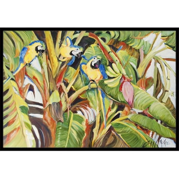 Three Blue Parrots Indoor & Outdoor Mat, 24 x 36 in.