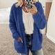 thumbnail image 4 of Abrigo de invierno de felpa gruesa para mujer, cárdigan térmico suave de un solo pecho para otoño, suéteres de moda para mujer, sudaderas con botones, prendas de vestir exteriores, 4 of 5