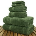 thumbnail image 3 of Luxury Hotel & Spa Quality, Quick Dry 100% Turkish Cotton, 700 GSM, Eco Friendly Towel, Bathroom and Kitchen Dobby Border Towels, 2-Bath Towel, 2-Hand Towel, 2-Washcloth (Bundle Set of 6, Moss), 3 of 3