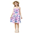 thumbnail image 7 of Cethrio Girl's Summer Dresses, Printed A-Line Sleeveless Casual Dresses Holiday Dresses Multicolor Size 5-6T, 7 of 7