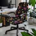 thumbnail image 2 of POLERO Skull and Moon Pattern Office Computer Chair Seat Covers, Removable Computer Chair Slipcovers Anti Slip One Piece Office Chair Seat Cover for Workspace, 2 of 7