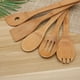 thumbnail image 4 of Juego de 5 cucharas y espátulas de madera para cocinar, utensilios de bambú, perfectos para sartenes y utensilios de cocina antiadherentes., 4 of 7
