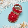 thumbnail image 5 of Zanarzt Boy Beach Sandals Baby Girls Boys Sandals Summer Crib Shoes Toddler Flower Soft Rubber Sole Dress Flats First Walker Shoes Red,US 4, 5 of 5