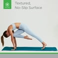 thumbnail image 5 of Gaiam Performance Yoga Mat, Made of Durable TPE, 23.5" x 68" x 6MM Thick, Teal/Grey, 5 of 8