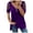 Purple, variant on Giftesty Going Out Tops for Women Women's Summer V-Neck Zipper Hollow Out Solid Short Sleeveless Blouse