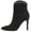 Black Suede, variant on Women Ankle Boots Stiletto High Heels Rhinestone Bling Western Booties Back Zipper Pointed-Toe BANGLE-S Black Suede 9