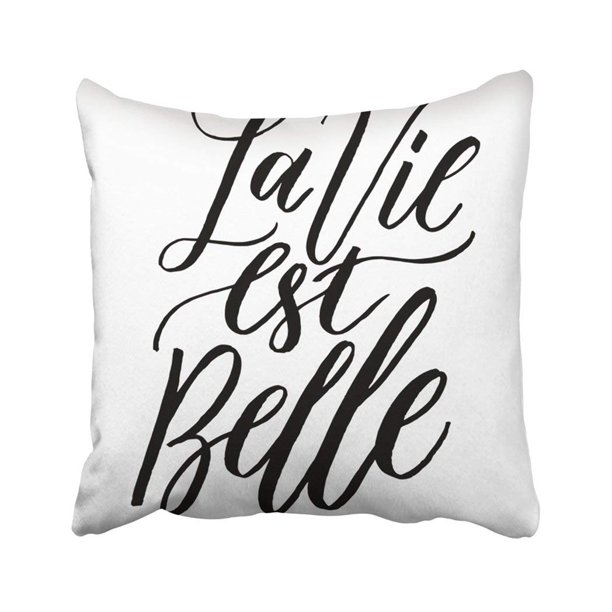 ARTJIA Black French Quote La Vie Est Belle Meaning Life Is Beautiful Unique Inspirational Hand