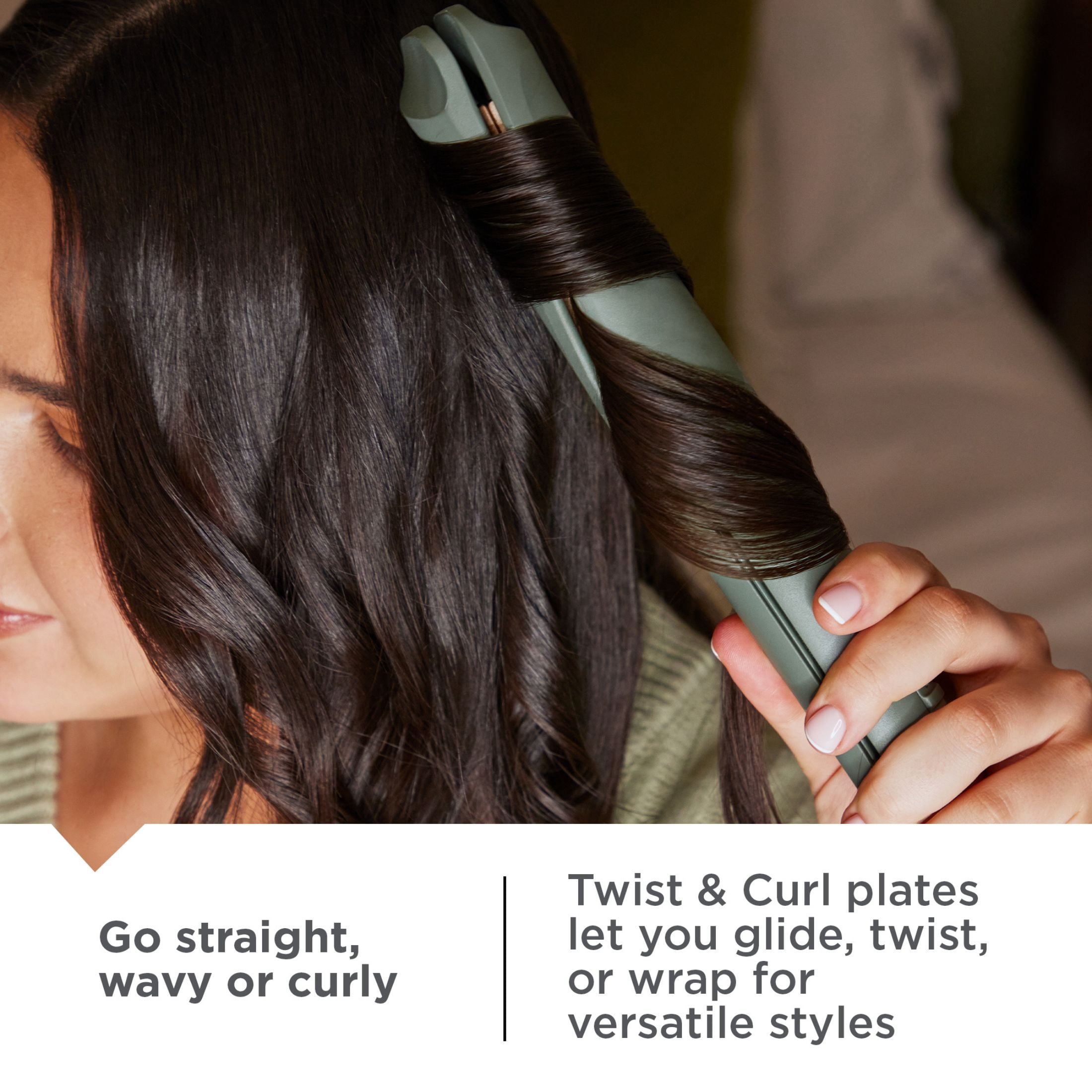 Remington Botanicals™ Twist & Curl Multi-Styler, Ceramic, 7 Heat Settings, Green