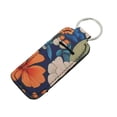 thumbnail image 5 of Unique Bargains 1 Pc Stylish Flower Pattern Lipstick and Perfume Cover Handbag Charm Decorative Keychain Blue, 5 of 5