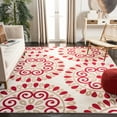 thumbnail image 2 of SAFAVIEH Newport Hallam Abstract Area Rug, Cranberry/Cream, 8' x 10', 2 of 6