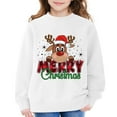 thumbnail image 3 of HIPYLO Red Christmas Shirts Christmas Crew T Shirt Pet Christmas Clothes Girls Blouses Sweatshirts Girls Tops Size 14-16 Boys 6t Clothes, White 13-14 Years, 3 of 6